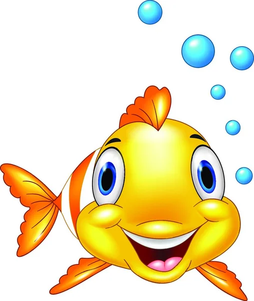 Чарівна Клоунна Риба Водяними Бульбашками — стоковий вектор
