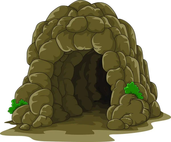 Мультфильм Пещеры Изолированы Белом Фоне — стоковый вектор
