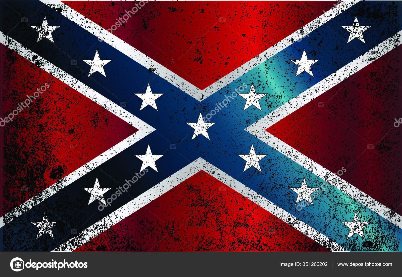 Image vectorielle Drapeau Des Confédérés Pendant Guerre Sécession Avec  Grunge par ©PantherMediaSeller - 351266202, image size:1600x1101