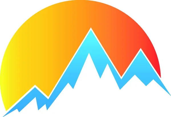 Mountains Sun Sport Fitness Travel Travel Agency Logo — Stock Vector