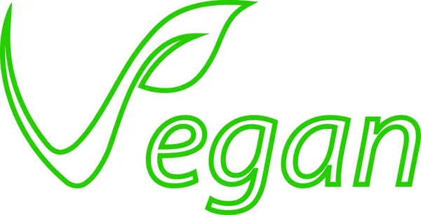 Vegetarian Symbol Plant Leaf Vegan Logo — Stock Vector