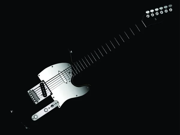 Fondo Guitarra Negro — Vector de stock