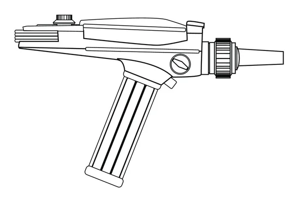 Een Oude Stijl Straalpistool Zoals Gebruikt Jaren Sci Films Series — Stockvector