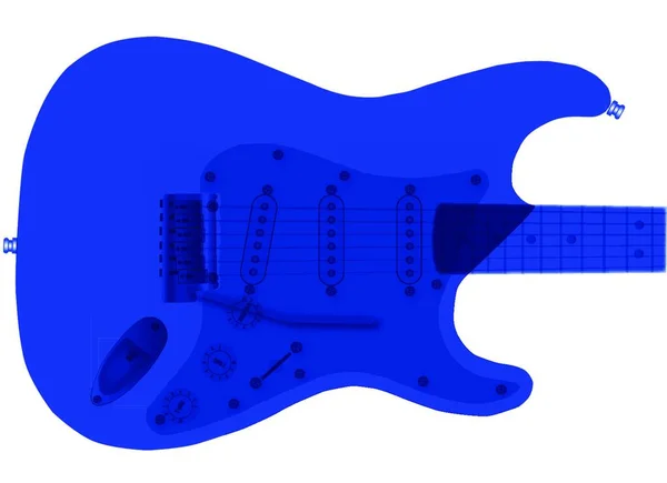 Uma Guitarra Elétrica Corpo Sólido Tradicional Tons Isolado — Vetor de Stock