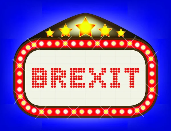 Cinema Insegna Teatrale Brexit Dell Nel Regno Unito — Vettoriale Stock