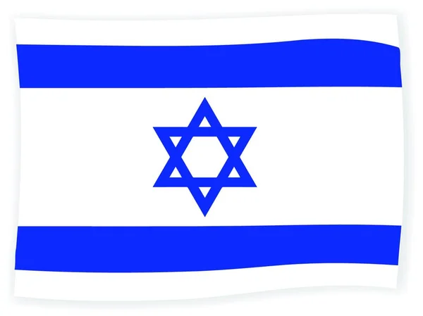 Bandeira Israel Azul Branco Com Efeito Grunge —  Vetores de Stock