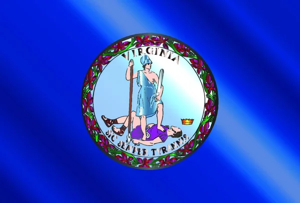 Флаг Штата Сша Штата Вирджиния — стоковый вектор