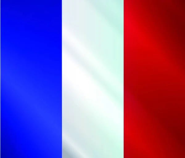 法国国旗挂在厚重的格子背景上 — 图库矢量图片