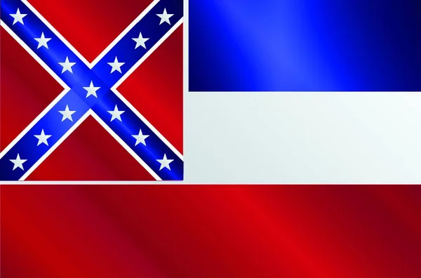 Флаг Штата Миссисипи — стоковый вектор