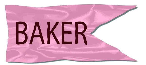 Efsanevi Baker Ipek Bayrağı — Stok Vektör