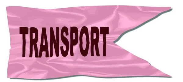 Шовковий Прапор Легендою Transport — стоковий вектор