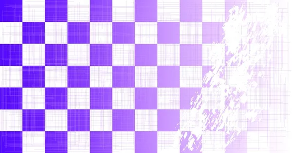 Una Bandera Cuadros Púrpura Desvaneció Con Fuerte Grunge — Vector de stock