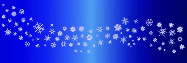 Знамя Снежинки Синий Зимний Фон — стоковый вектор