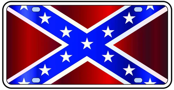 反政府武装牌照 国旗为红色 白色和蓝色 白底上有孤星州的文字 — 图库矢量图片