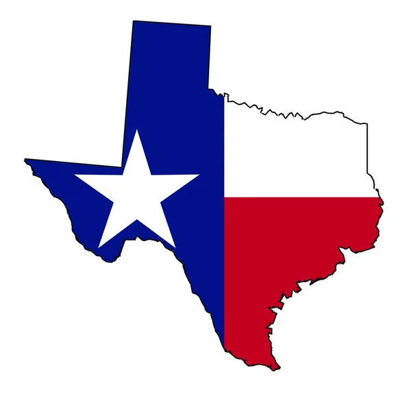 Контур Техаського Державного Прапора Ізольовані — стоковий вектор