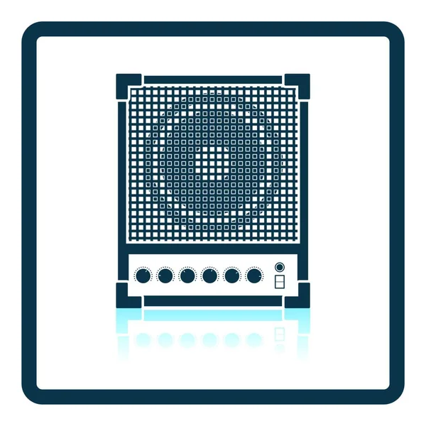 Icono Monitor Audio Diseño Reflejo Sombra Ilustración Vectorial — Archivo Imágenes Vectoriales
