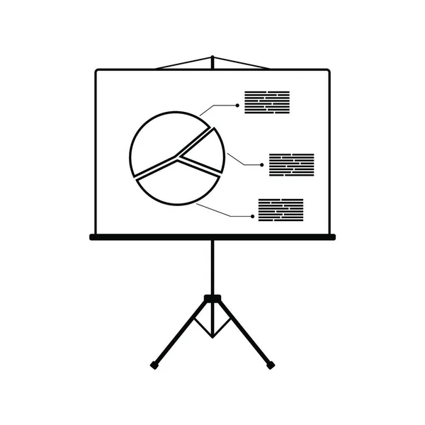 Ikona Stoiska Prezentacyjnego Cienki Projekt Linii Ilustracja Wektora — Wektor stockowy