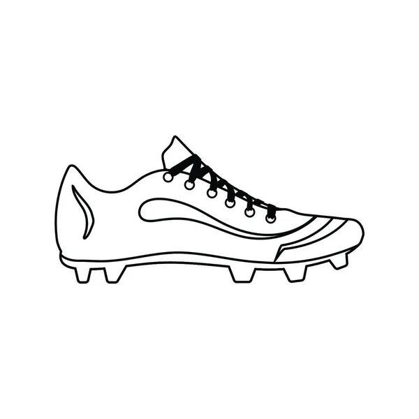 Honkbal Boot Pictogram Dunne Lijn Ontwerp Vectorillustratie — Stockvector