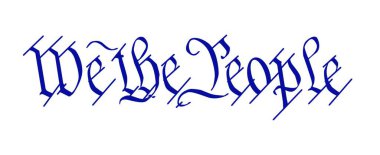 The opening line We The People from the Bill of Rights clipart