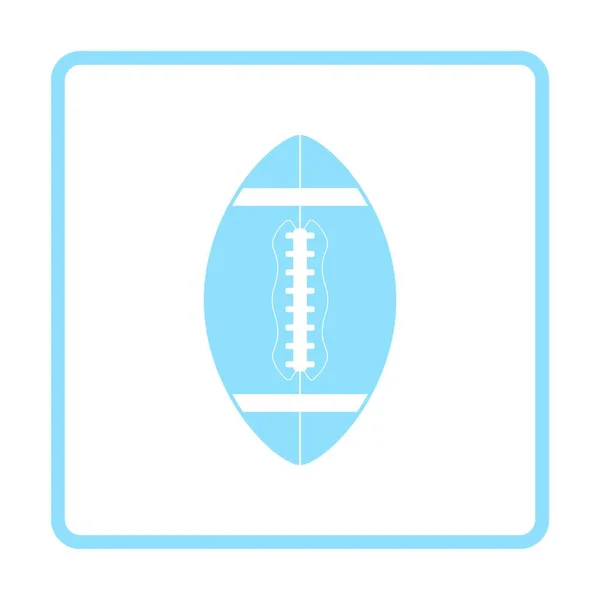Icona Del Football Americano Disegno Cornice Blu Illustrazione Vettoriale — Vettoriale Stock