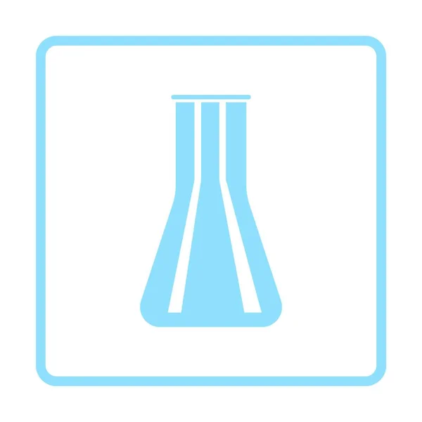 Chemical Bulbs Icon Blue Frame Design Vector Illustration — Stock Vector