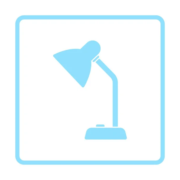 Ícone Lâmpada Projeto Moldura Azul Ilustração Vetorial —  Vetores de Stock