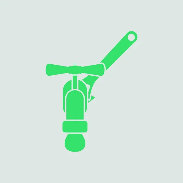 Icon Wrench Faucet Gray Background Green Vector Illustration — Stock Vector
