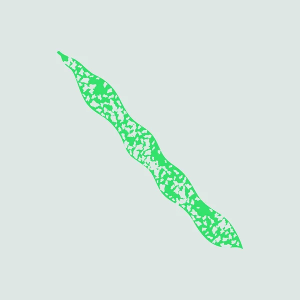 豆アイコン 緑と灰色の背景 ベクトル図 — ストックベクタ