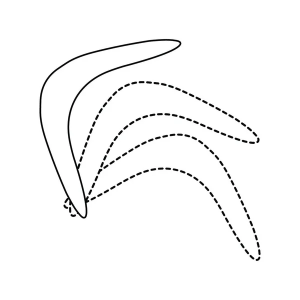 Ikona Bumerangu Konstrukce Tenké Linky Vektorová Ilustrace — Stockový vektor