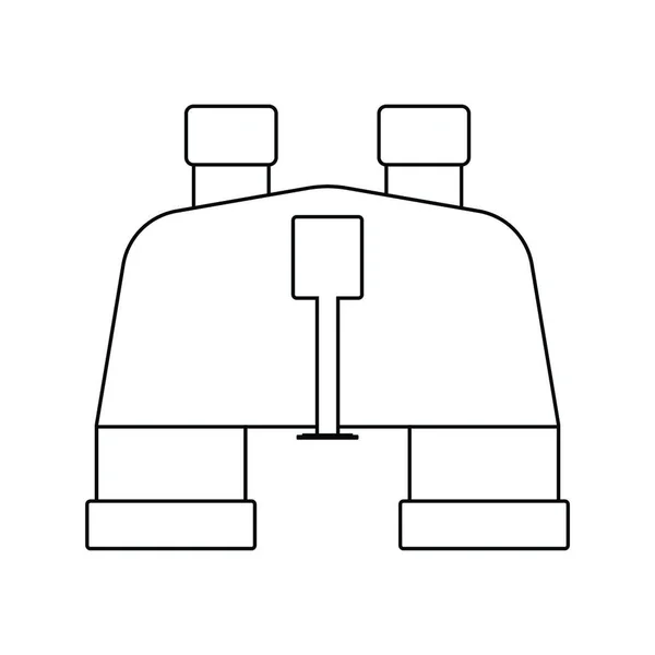 Icona Binocolo Design Sottile Della Linea Illustrazione Vettoriale — Vettoriale Stock