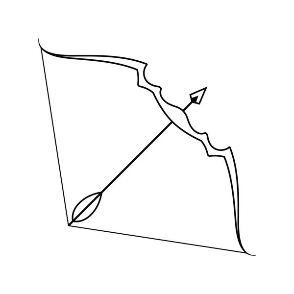弓箭的图标 细线设计 矢量说明 — 图库矢量图片