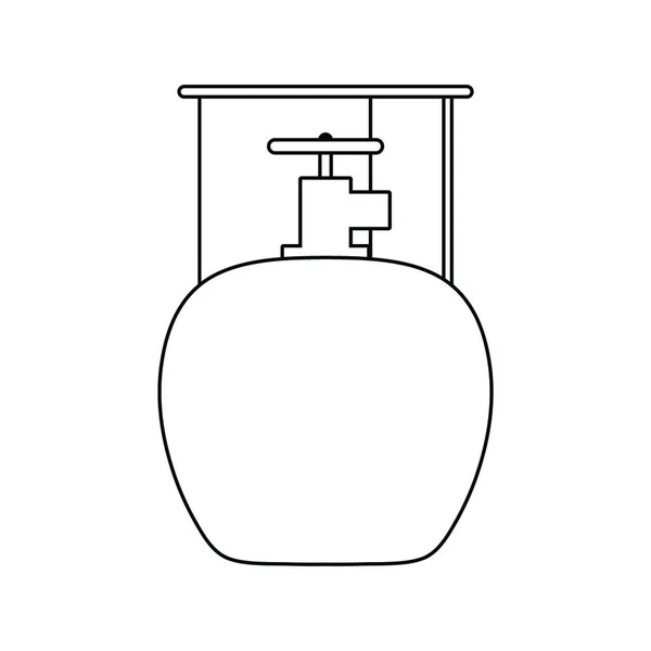 野营汽油容器的图标 细线设计 矢量说明 — 图库矢量图片
