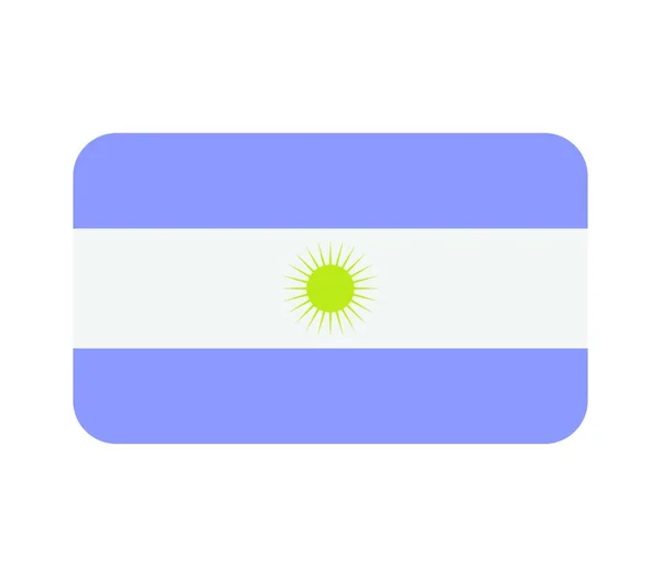 Arjantin Bayrağı Vektör Illüstrasyonu — Stok Vektör