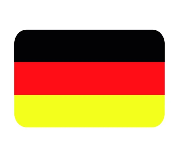 German Flag Official Colors Proportion Correctly — Stock Vector