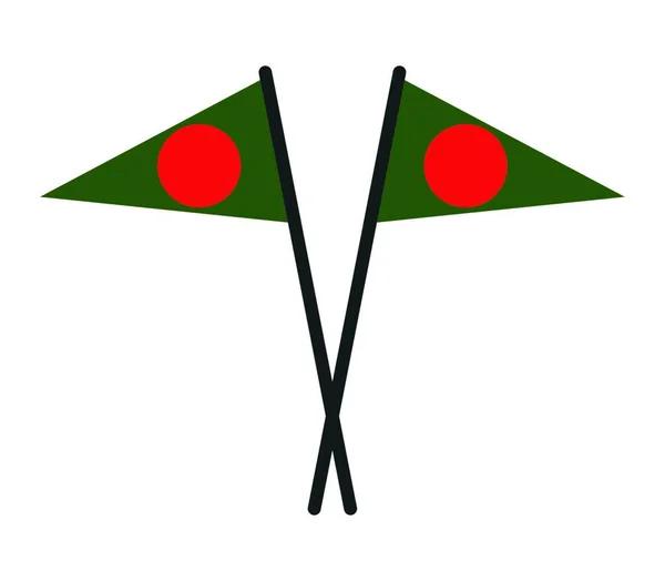 Bangladesi Zászló Vektor Illusztráció — Stock Vector