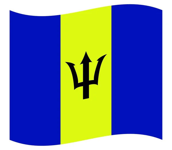 Barbados Flagga Vektor Illustration — Stock vektor