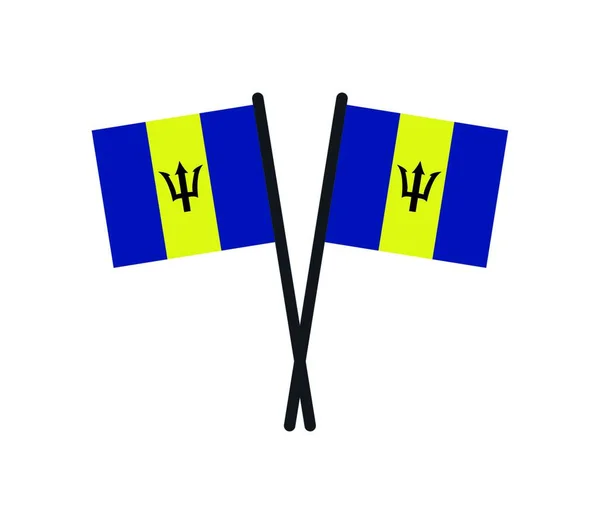 Bandiera Barbados Illustrazione Vettoriale — Vettoriale Stock