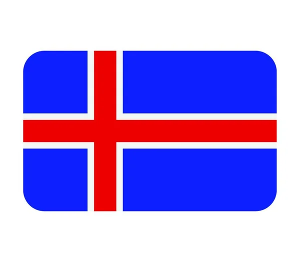 Islandská Vlajka Vektorová Ilustrace — Stockový vektor