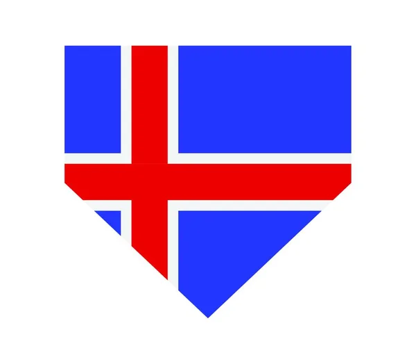 アイスランドの国旗ベクトルイラスト — ストックベクタ