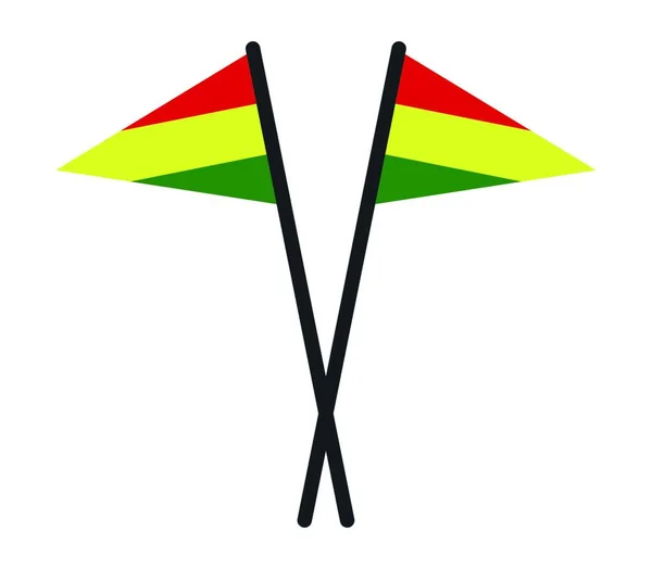 Bolivia Flagga Vektor Illustration — Stock vektor