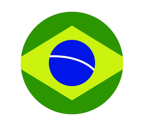 Bandiera Brasiliana Illustrazione Vettoriale — Vettoriale Stock