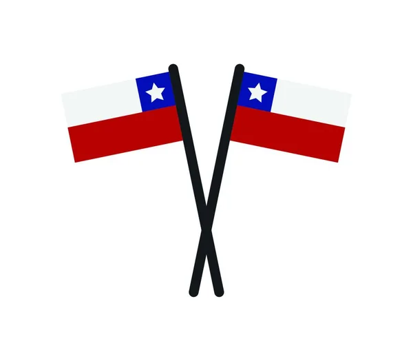 Flaga Chile Ilustracja Wektora — Wektor stockowy