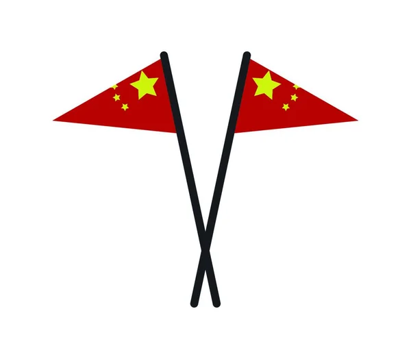 Drapeau Chine Illustration Vectorielle — Image vectorielle