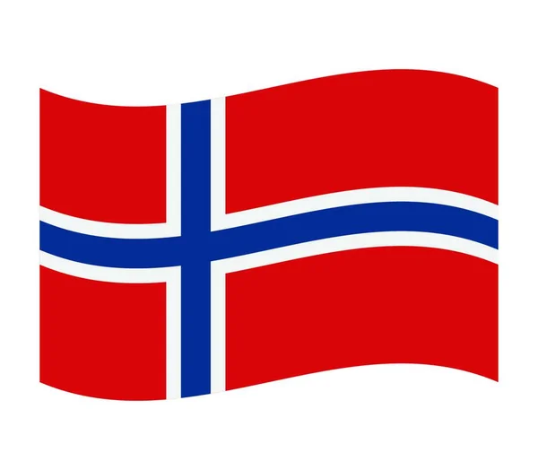 Norwegian Flag Vector Illustration — 스톡 벡터