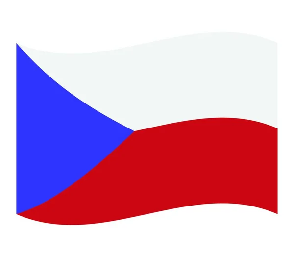 Tjeckien Flagga Vektor Illustration — Stock vektor