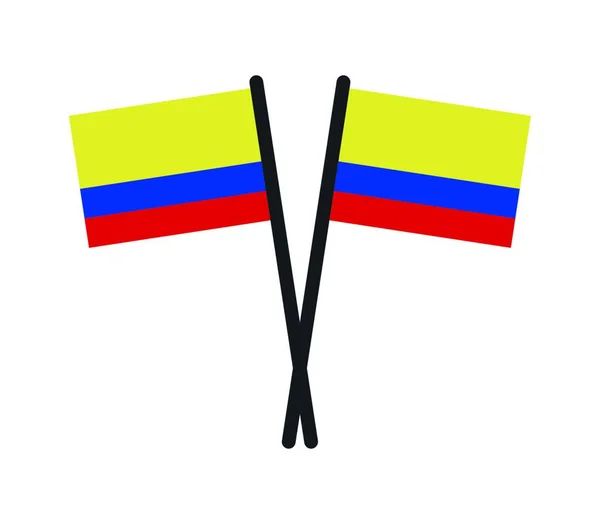 Kolumbijská Vlajka Vektorová Ilustrace — Stockový vektor