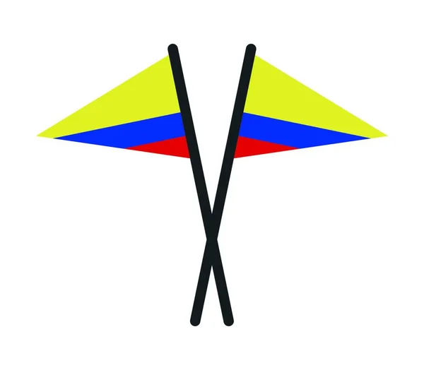 Colombia Flagga Vektor Illustration — Stock vektor