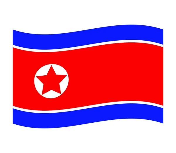 Kuzey Kore Bayrağı Vektör Illüstrasyonu — Stok Vektör