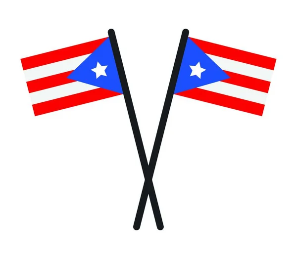 Flag Puerto Rico Vector Illustration — 스톡 벡터
