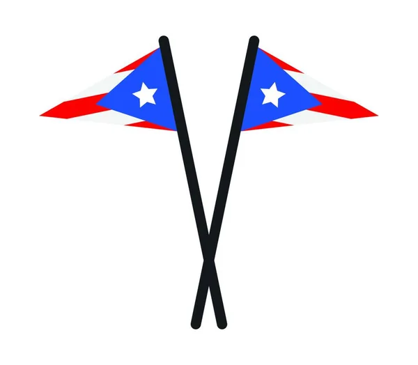 Flag Puerto Rico Vector Illustration — 스톡 벡터